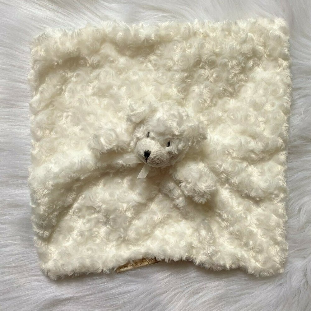 Blankets & Beyond White Rosette Teddy Bear Nunu